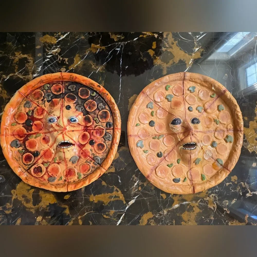 House IV 4 The Repossession 1992(?) The Pizza Man Pizza Face Set Of 2 Rare 12'